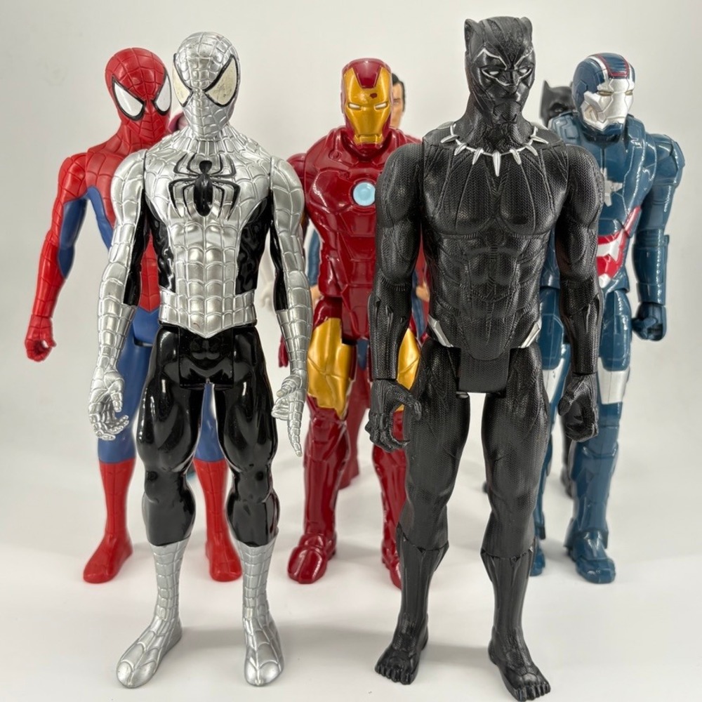 Marvel DC Superhero Action Figure Lot Spider-Man Batman Superman Iron Man 7pc - Picture 3 of 13